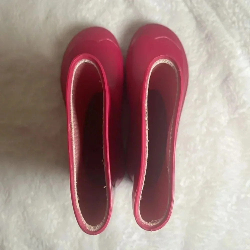 Girls Pink & Purple Rain Boots Rubber -Size 13-1 - Picture 6 of 8